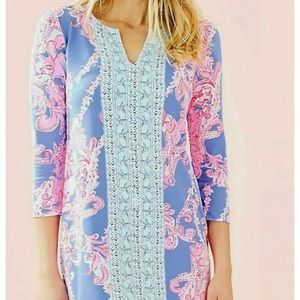 Lilly Pulitzer ChillyLilly Nadine Dress Blue Periwinkle Go With The Flow